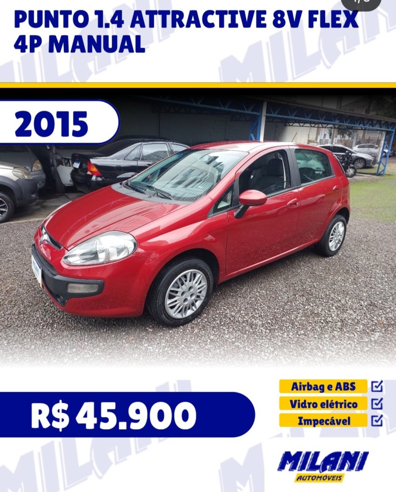 punto 1.4 attractive 8v flex 4p manual 2015 bento goncalves