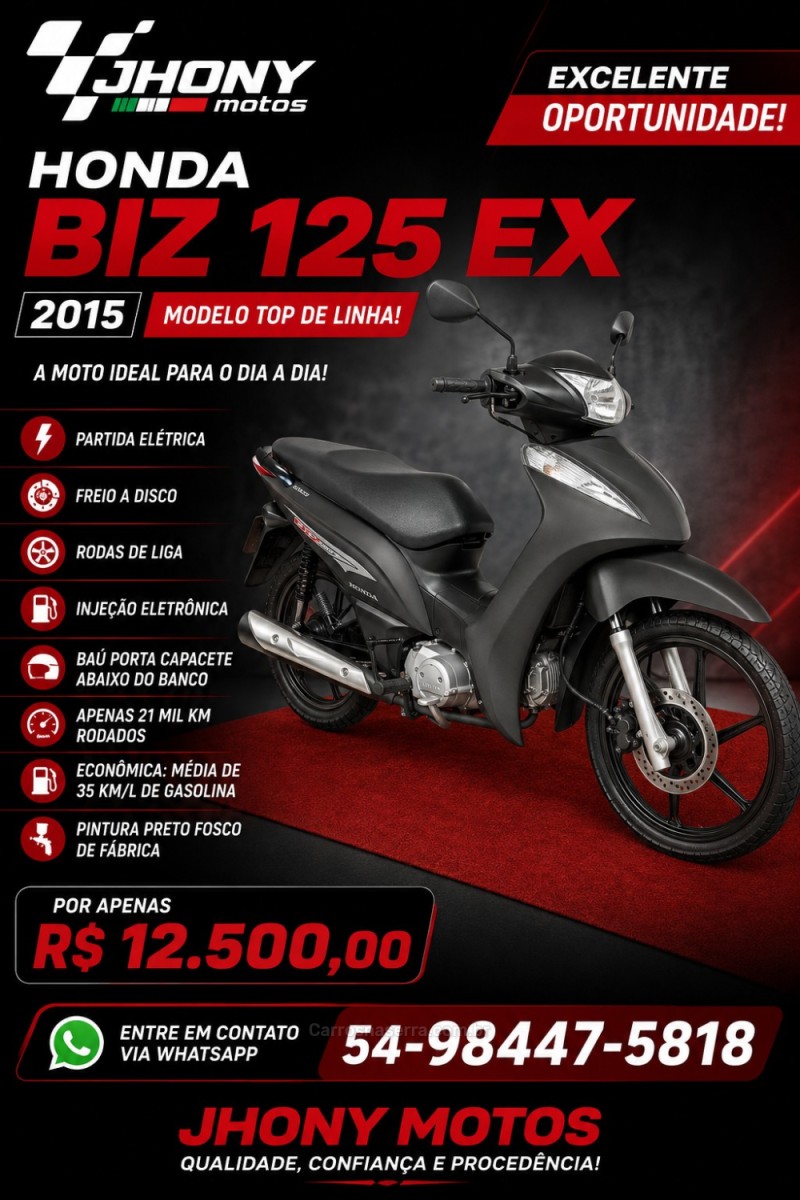biz 125 ex 2015 caxias do sul