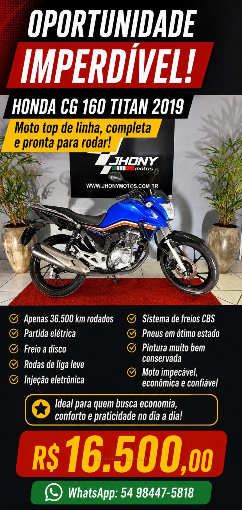 cg 160 titan 2019 caxias do sul