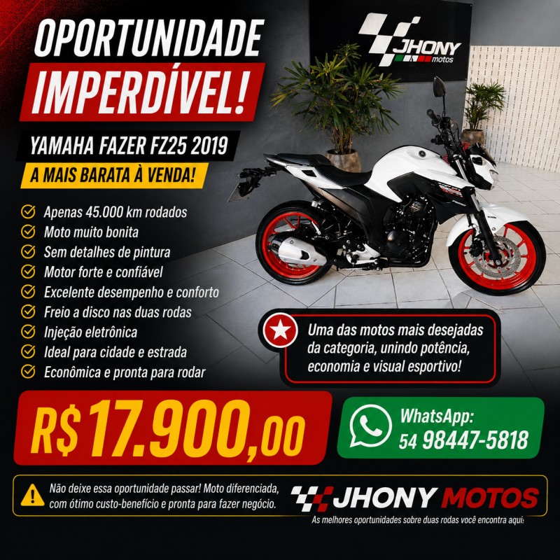 fazer fz25 2019 caxias do sul