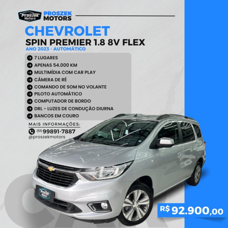 spin 1.8 premier 8v flex 4p automatico 2023 canoas