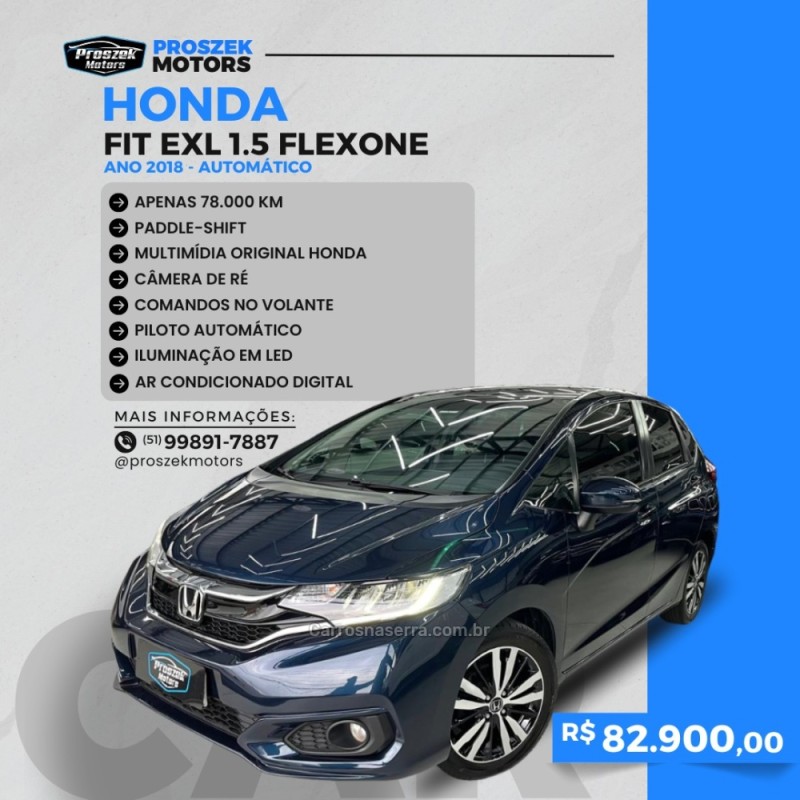 fit 1.5 exl 16v flex 4p automatico 2018 canoas