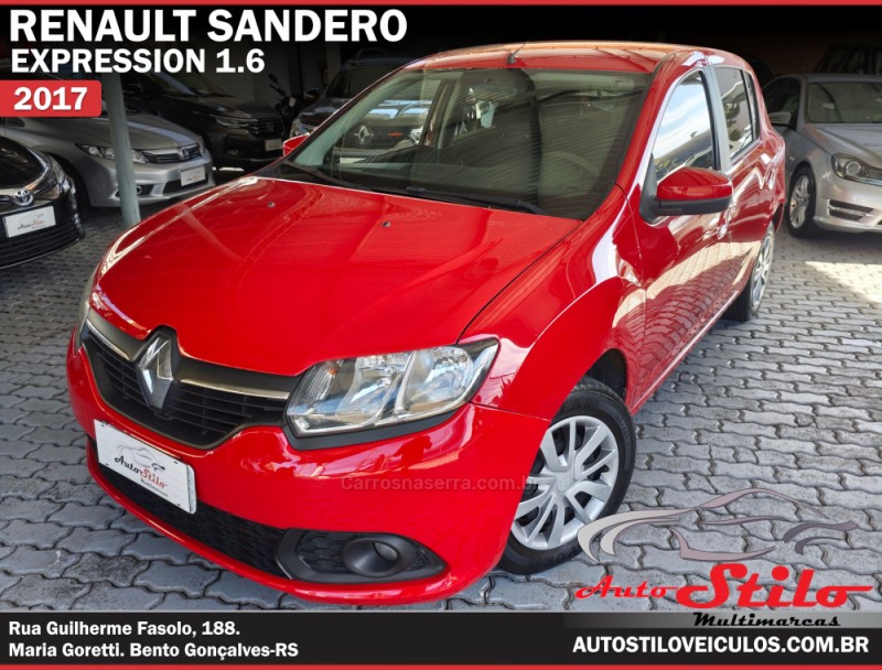 sandero 1.6 expression 16v flex 4p manual 2017 bento goncalves