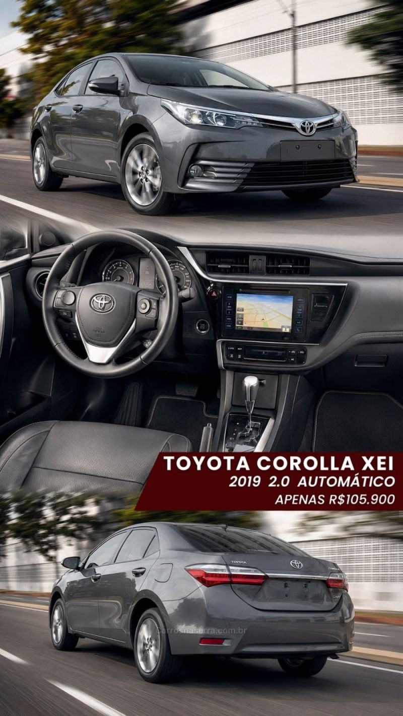 COROLLA 2.0 XEI 16V FLEX 4P AUTOMÁTICO - 2019 - NOVO HAMBURGO