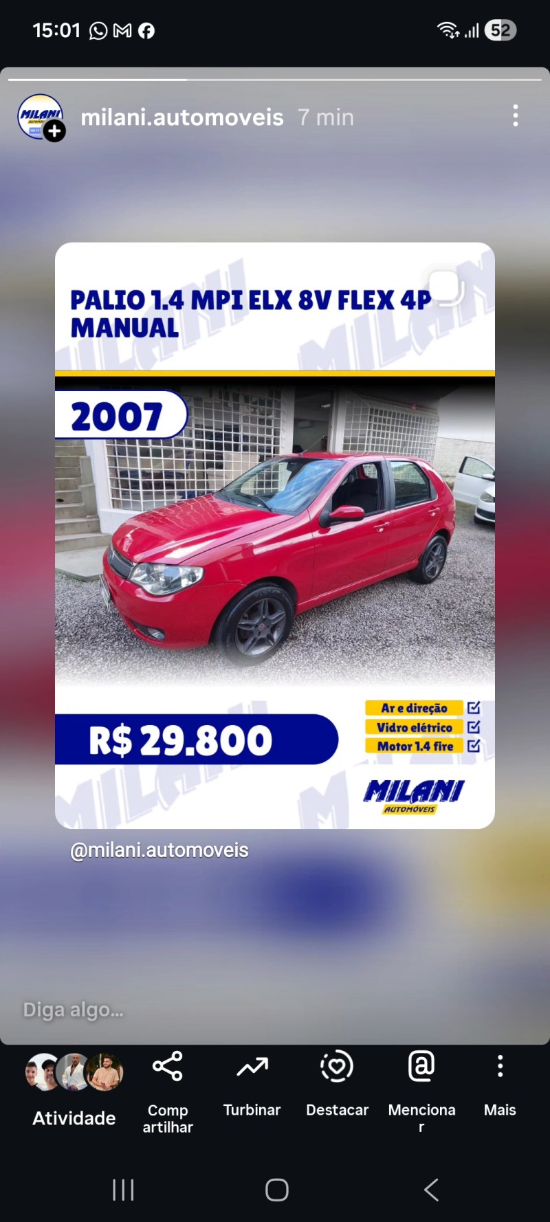 PALIO 1.4 MPI ELX 8V FLEX 4P MANUAL