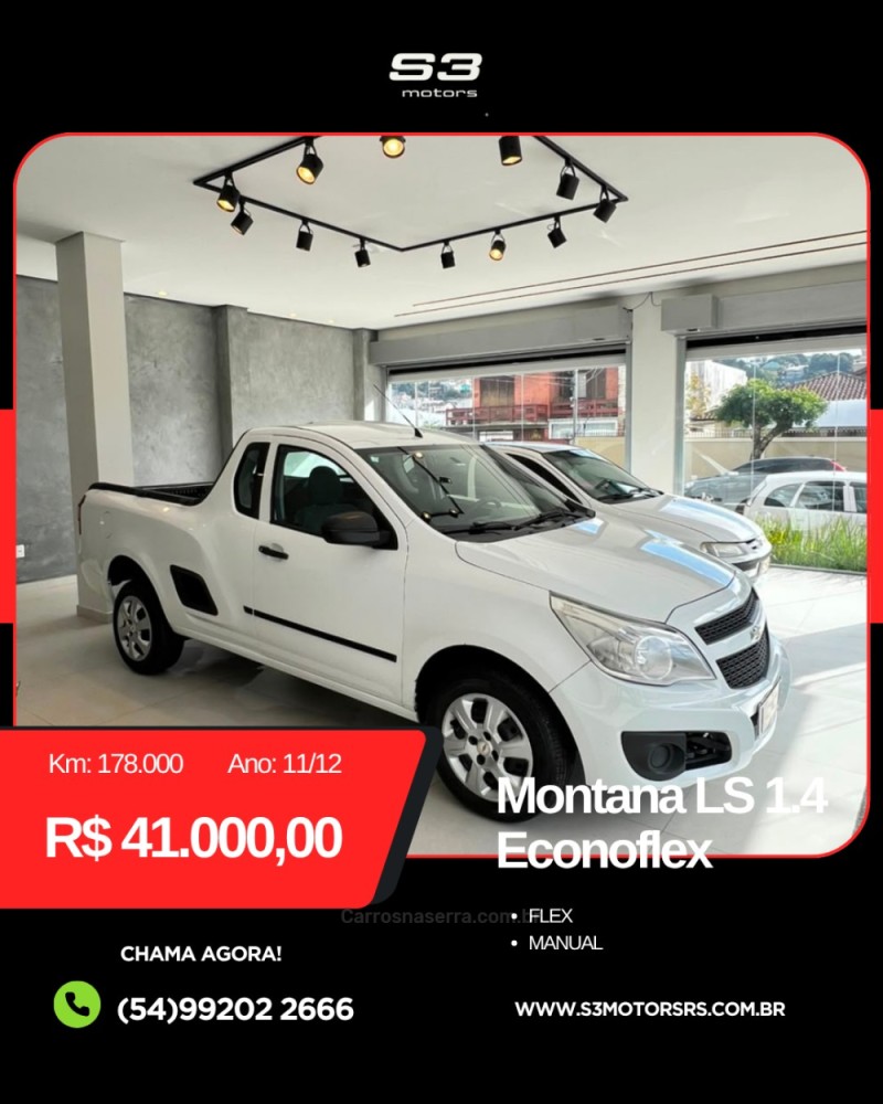 montana 1.4 mpfi ls cs 8v flex 2p manual 2012 caxias do sul