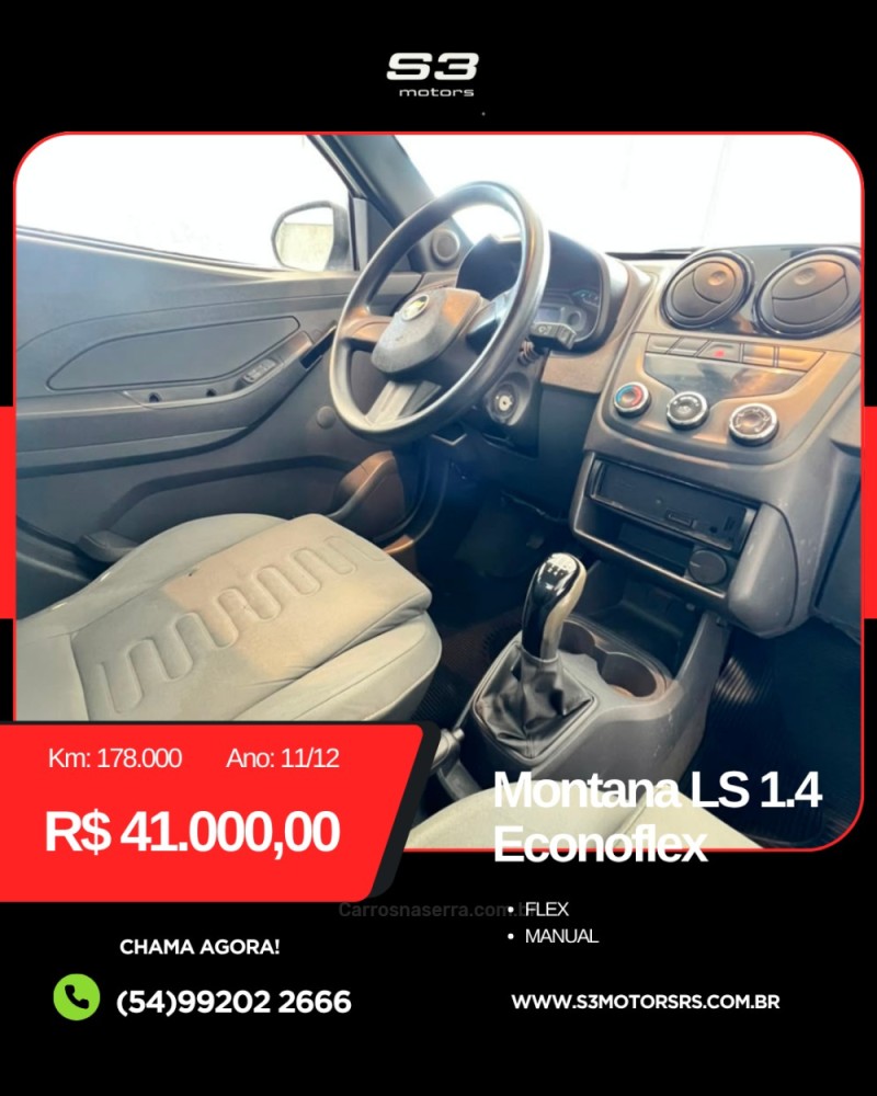 MONTANA 1.4 MPFI LS CS 8V FLEX 2P MANUAL - 2012 - CAXIAS DO SUL