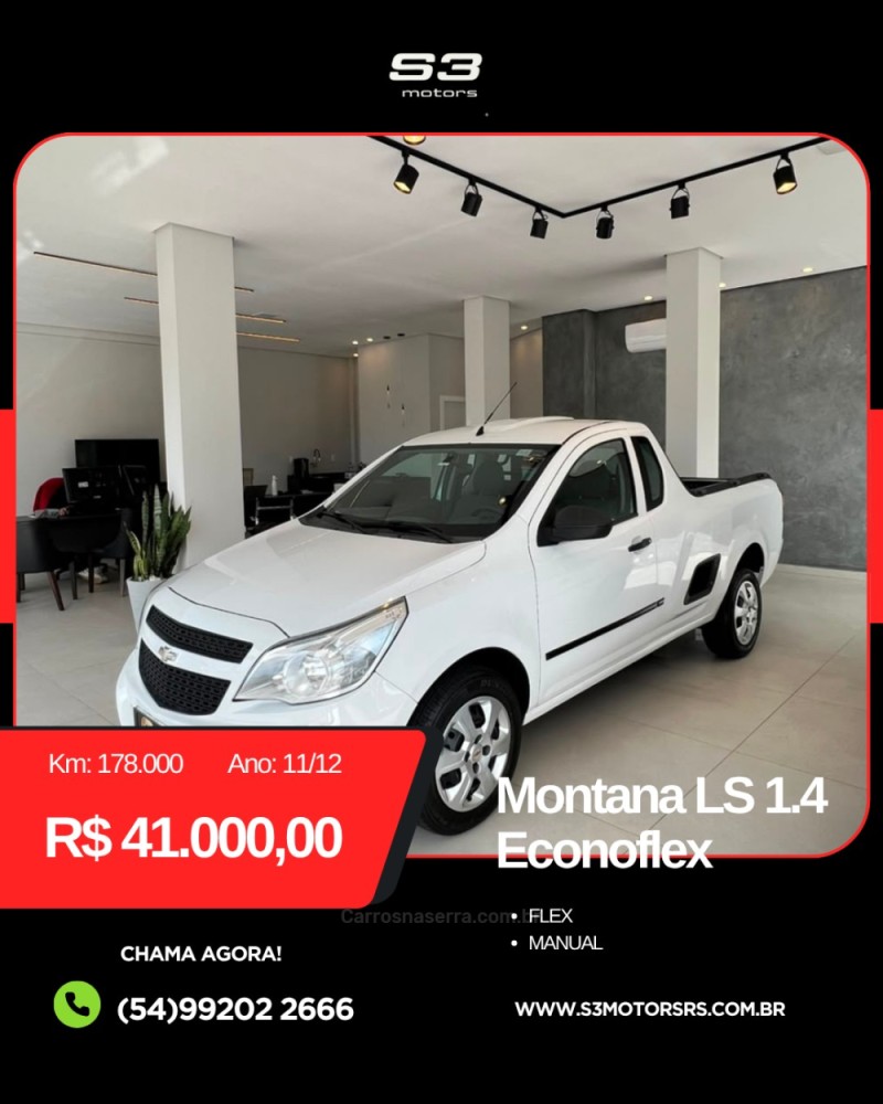 MONTANA 1.4 MPFI LS CS 8V FLEX 2P MANUAL - 2012 - CAXIAS DO SUL