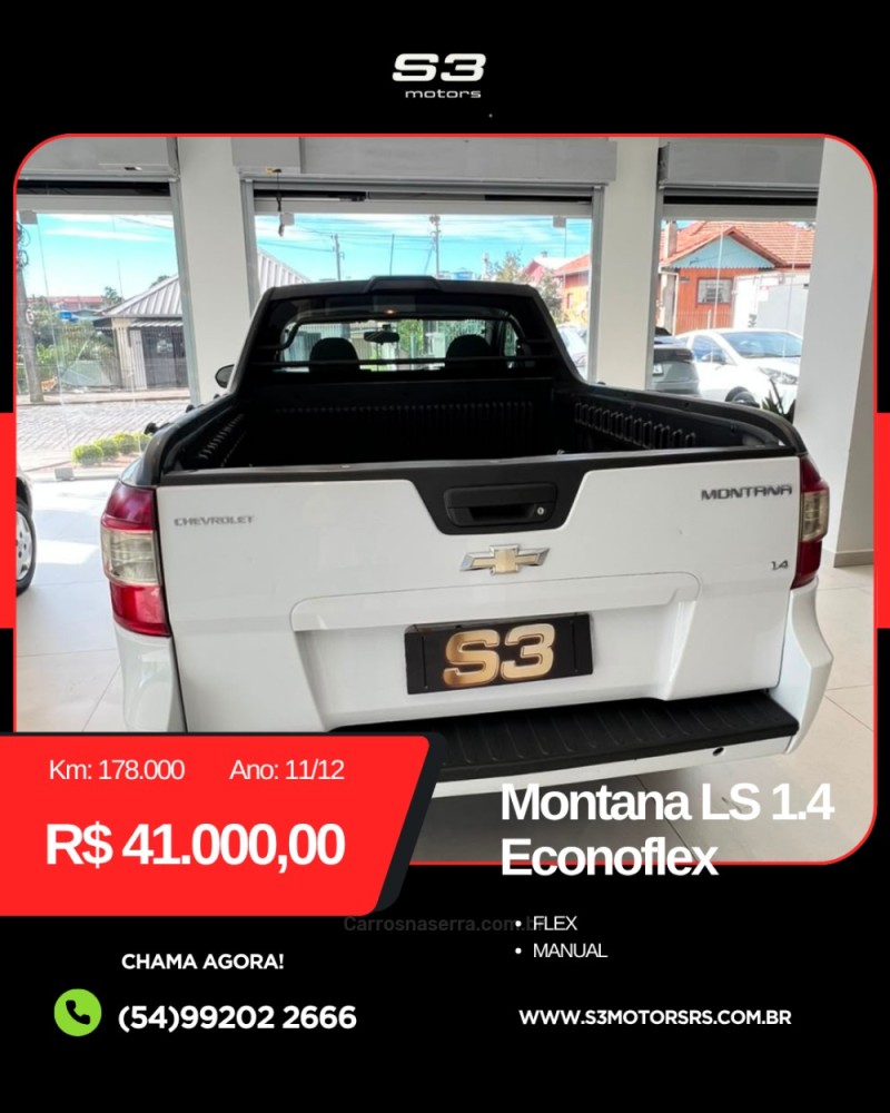 MONTANA 1.4 MPFI LS CS 8V FLEX 2P MANUAL - 2012 - CAXIAS DO SUL