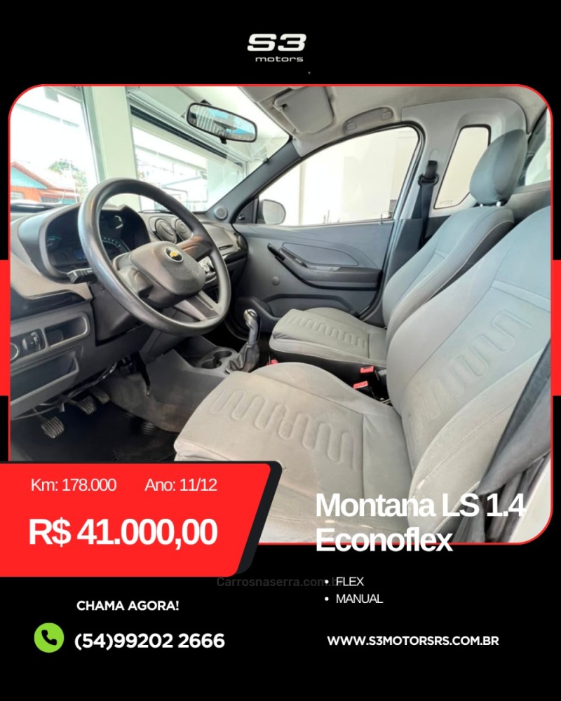 MONTANA 1.4 MPFI LS CS 8V FLEX 2P MANUAL - 2012 - CAXIAS DO SUL