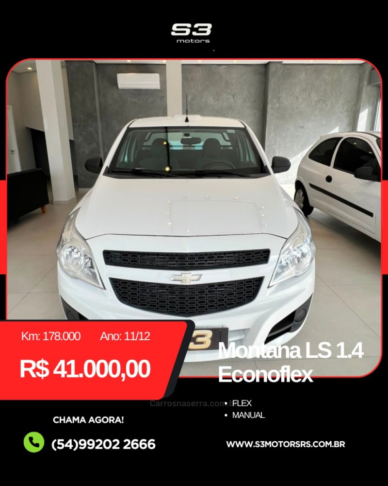 MONTANA 1.4 MPFI LS CS 8V FLEX 2P MANUAL - 2012 - CAXIAS DO SUL