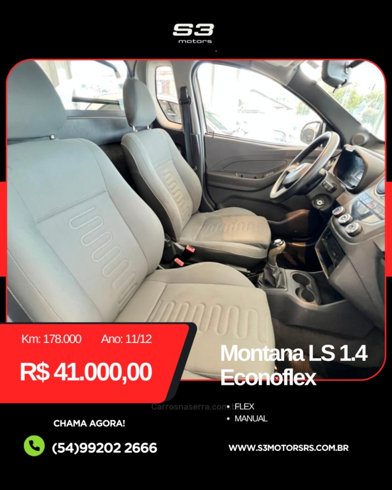 MONTANA 1.4 MPFI LS CS 8V FLEX 2P MANUAL - 2012 - CAXIAS DO SUL