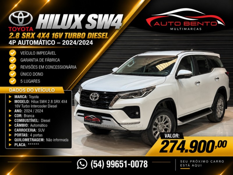 HILUX SW4 2.8 SRX 4X4 16V TURBO INTERCOOLER DIESEL 4P AUTOMÁTICO