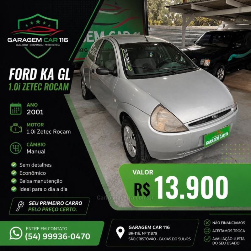 ka 1.0 i zetec rocam 32v gasolina 2p manual 2001 caxias do sul