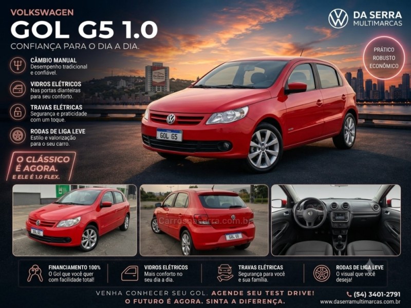 gol 1.0 mi 8v flex 4p manual g.v 2010 farroupilha