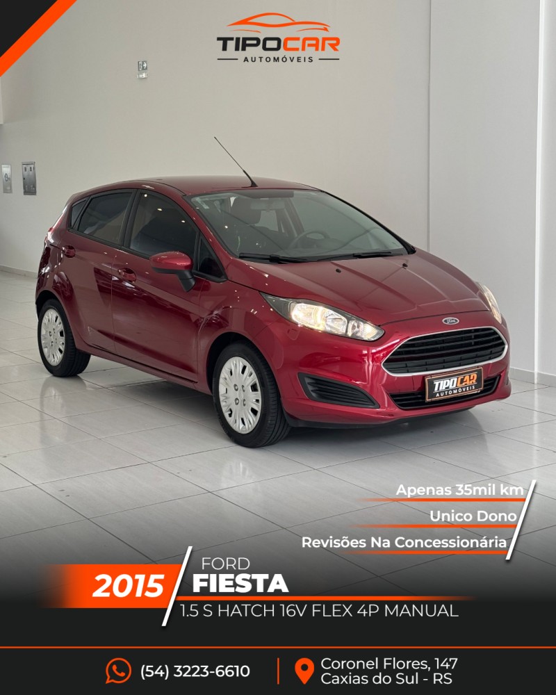 fiesta 1.5 s hatch 16v flex 4p manual 2015 caxias do sul