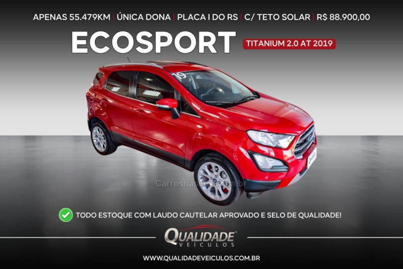 ecosport 2.0 titanium 16v flex 4p automatico 2019 santa cruz do sul