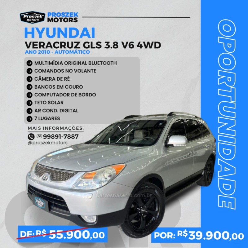 vera cruz 3.8 gls 4wd 4x4 v6 24v gasolina 4p automatico 2010 canoas