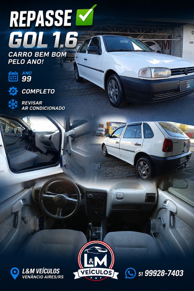 GOL 1.6 CL 8V GASOLINA 4P MANUAL - 1999 - VENâNCIO AIRES