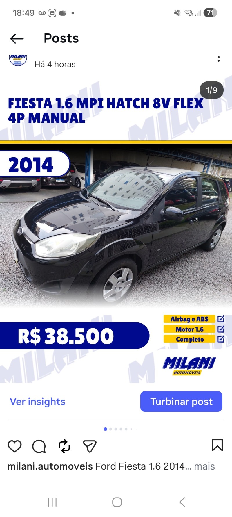 fiesta 1.6 mpi hatch 8v flex 4p manual 2014 bento goncalves