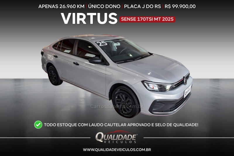 virtus 1.0 tsi sense gasolina 4p manual 2025 santa cruz do sul