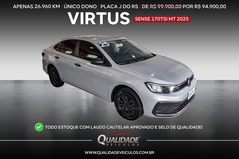 virtus 1.0 tsi sense gasolina 4p manual 2025 santa cruz do sul