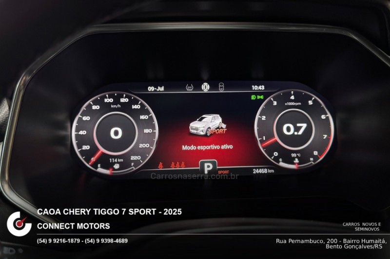 TIGGO 1.5 16V TCI 7 SPORT FLEX 4P AUTOMÁTICO - 2025 - BENTO GONçALVES