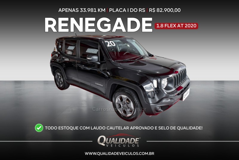 renegade 1.8 16v flex 4p automatico 2020 santa cruz do sul