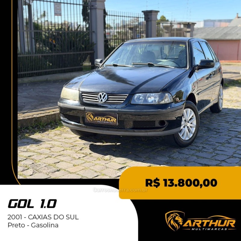 gol 1.0 mi plus 16v gasolina 4p manual 2001 caxias do sul