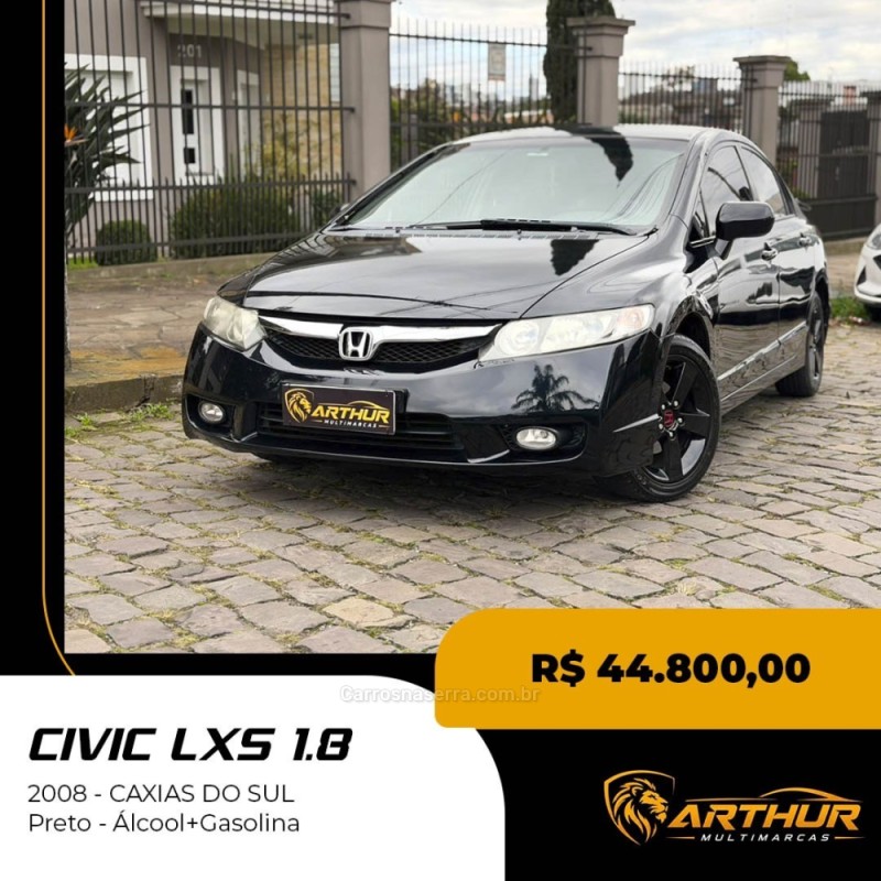 civic 1.8 lxs 16v flex 4p manual 2008 caxias do sul