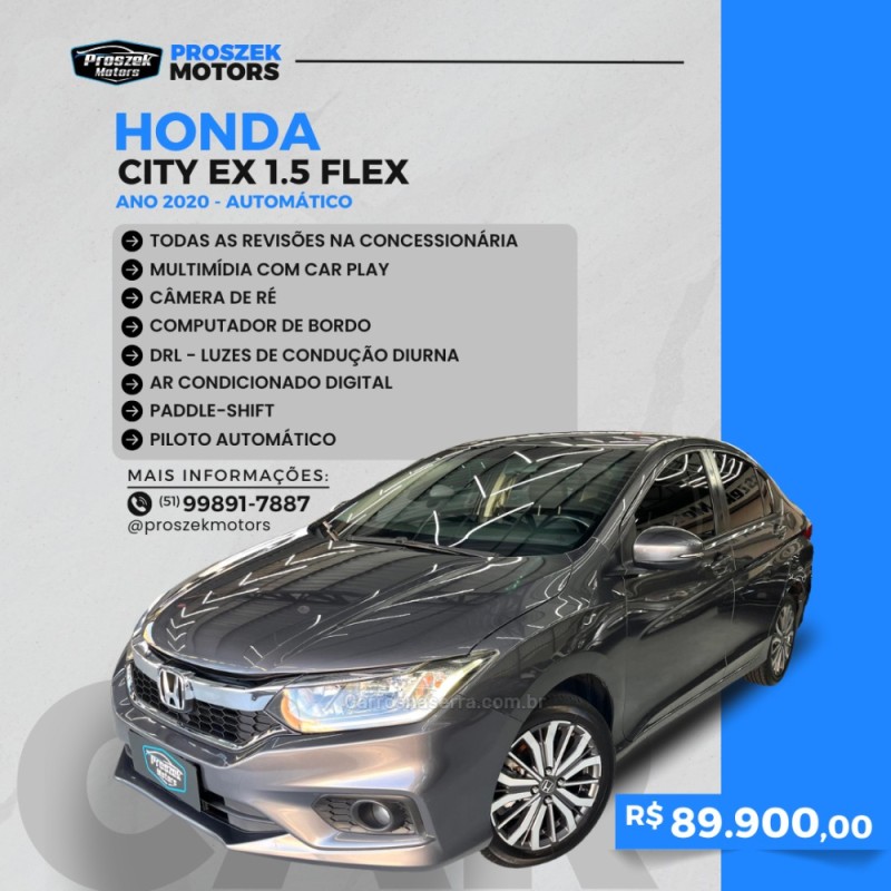 city 1.5 ex 16v flex 4p automatico 2020 canoas