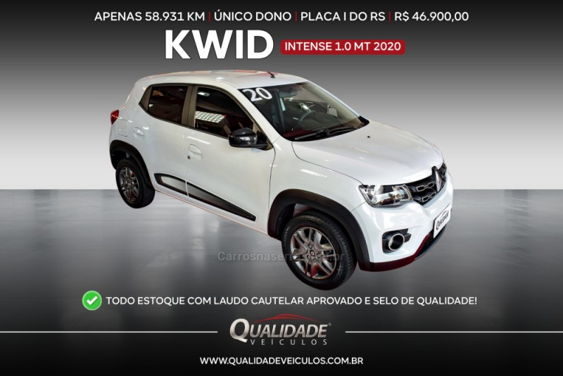 kwid 1.0 12v sce flex intense manual 2020 santa cruz do sul