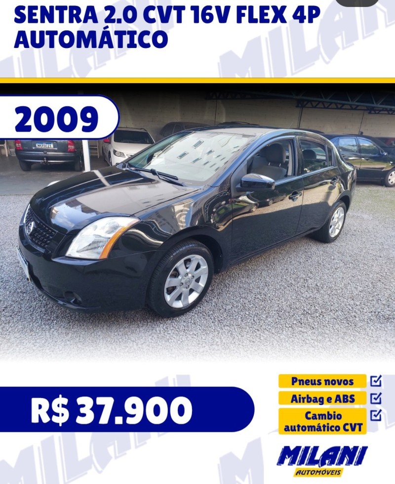 sentra 2.0 cvt 16v flex 4p automatico 2009 bento goncalves