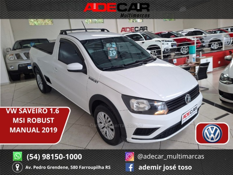 saveiro 1.6 msi robust cs 8v flex 2p manual 2019 farroupilha