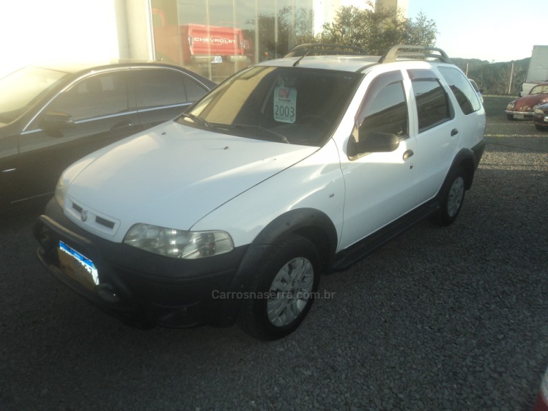 PALIO 1.6 MPI ADVENTURE WEEKEND 16V GASOLINA 4P MANUAL - 2003 - FARROUPILHA