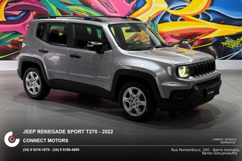 renegade 1.3 sport t270 16v turbo flex 4p automatico 2022 bento goncalves