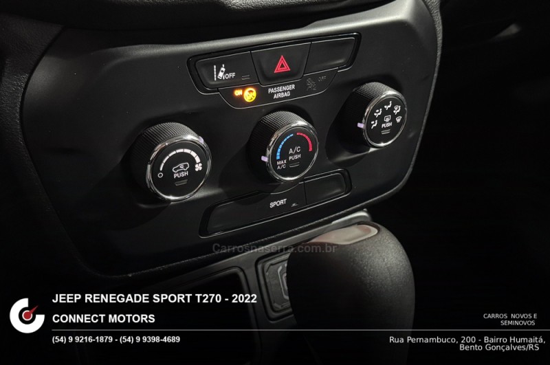 RENEGADE 1.3 SPORT T270 16V TURBO FLEX 4P AUTOMÁTICO - 2022 - BENTO GONçALVES