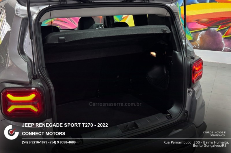 RENEGADE 1.3 SPORT T270 16V TURBO FLEX 4P AUTOMÁTICO - 2022 - BENTO GONçALVES