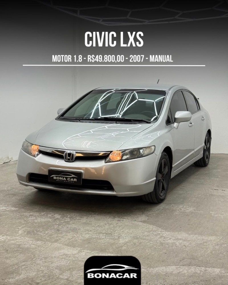 civic 1.8 lxs 16v flex 4p automatico 2007 caxias do sul