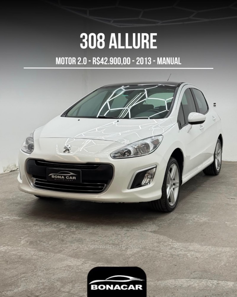 308 2.0 allure 16v flex 4p manual 2013 caxias do sul