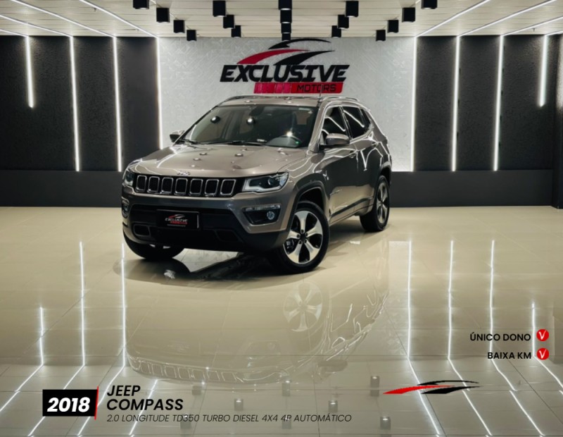 COMPASS 2.0 LONGITUDE TD350 TURBO DIESEL 4X4 4P AUTOMÁTICO - 2018 - CAXIAS DO SUL