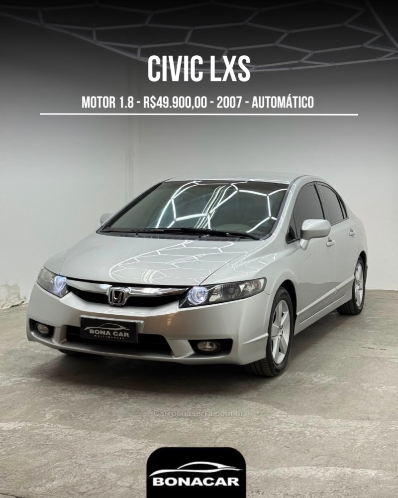civic 1.8 lxs 16v flex 4p automatico 2007 caxias do sul