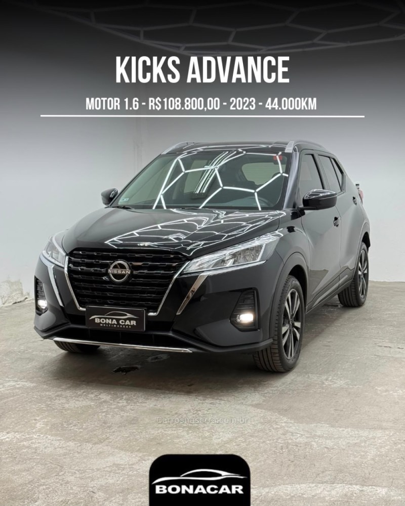 kicks 1.6 advance 16v flex 4p automatico 2023 caxias do sul