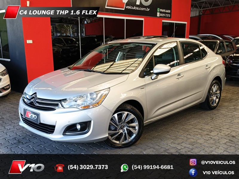 c4 lounge 1.6 exclusive 16v turbo flex 4p automatico 2016 caxias do sul