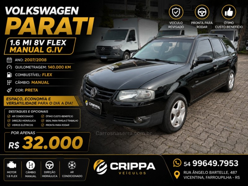 parati 1.6 mi 8v flex 4p manual g.iv 2008 farroupilha