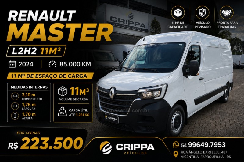 master 2.3 grand furgao l2h2 16v turbo intercooler diesel 4p manual 2024 farroupilha