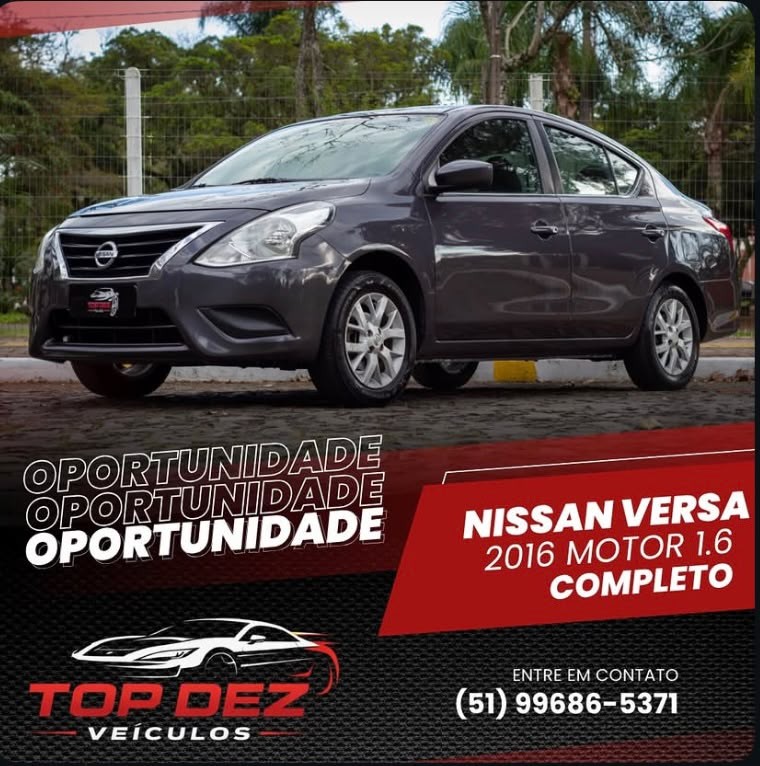 versa 1.6 16v flex sl 4p manual 2016 sao sebastiao do cai