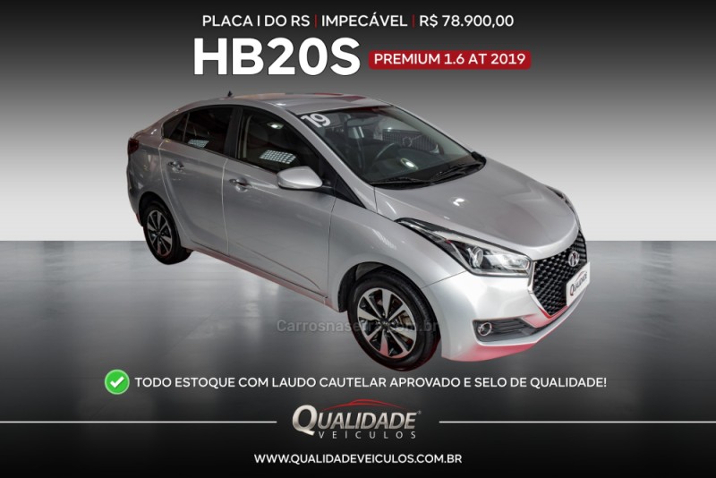 hb20s 1.6 premium 16v flex 4p automatico 2019 santa cruz do sul