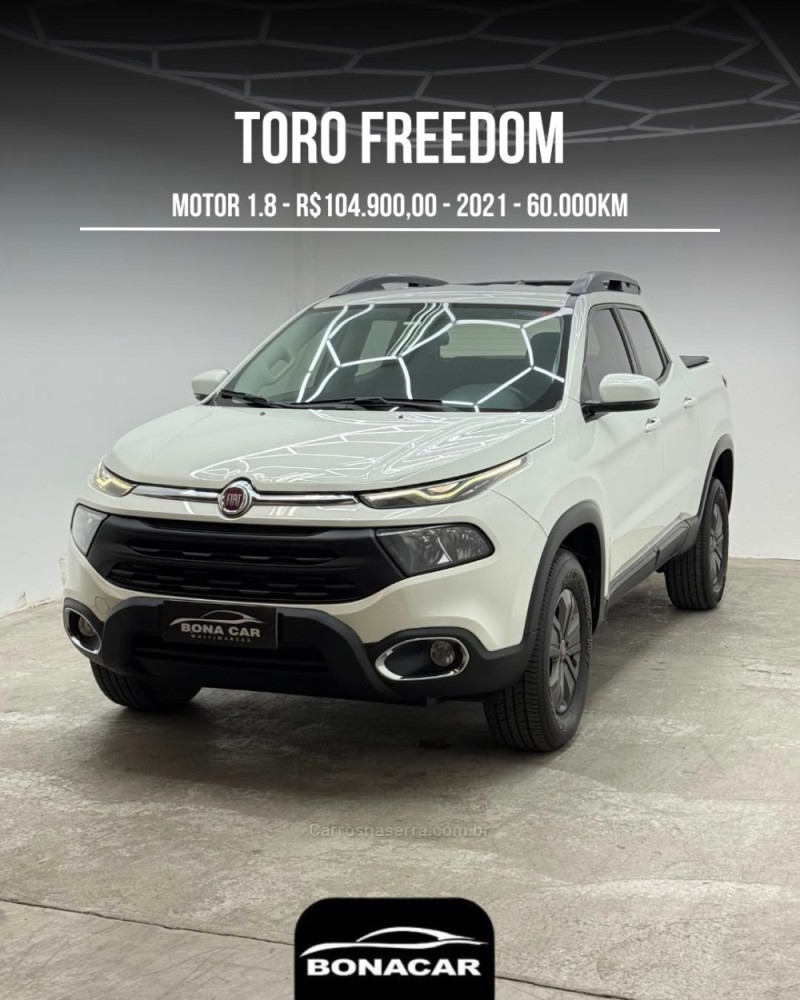 toro 1.8 16v evo flex freedom automatico 2021 caxias do sul