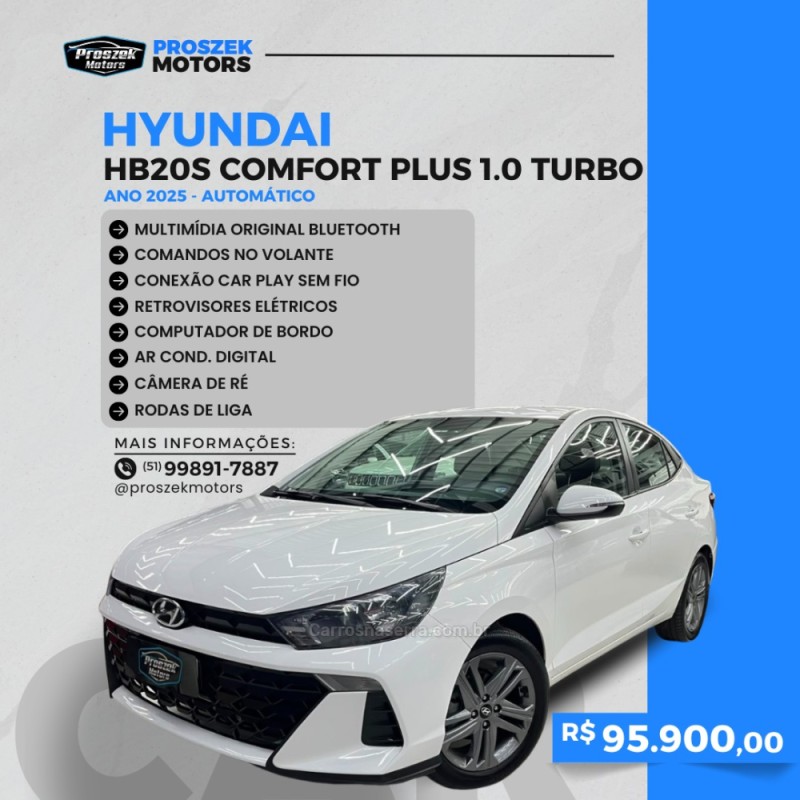 hb20s 1.0 tgdi comfort plus 12v flex 4p automatico 2025 canoas